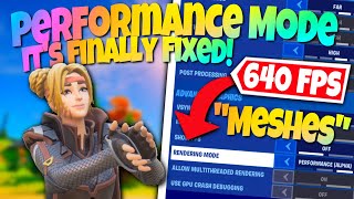 NEW Setting quotMESHESquot Bubble Wrap Builds RETURN Performance Mode FIX Fortnite FPS BOOST Increase [upl. by Shakespeare]