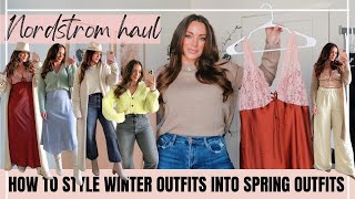 New Arrivals Nordstrom Haul  How to Style Winter Outfits into Spring Outfits  Nordstrom 2024 [upl. by Fablan]