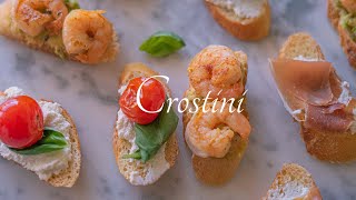 Crostini Recipe  Italian Crostini 3 Delicious Ways  ASMR Cooking [upl. by Ahsenak]