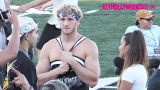 Logan Paul Talks Trash To Deestroying amp Takes Pictures With Fans At The Challenger Games 72719 [upl. by Calvo]