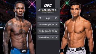 PAOLO COSTA vs ISREL ADESANYA  FULL FIGHT  FREE FIGHT  mma ufc [upl. by Hobbie]