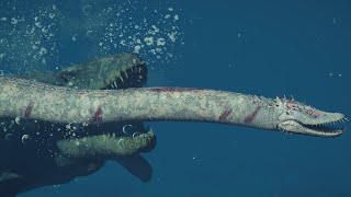 Mosasaurus HUNTS down Elasmosaurus  Jurassic World Evolution 2 [upl. by Ellga953]