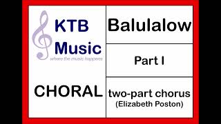 Balulalow Poston twopart choir Part One Only [upl. by Adnawyt]