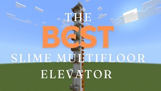 The BEST Slime Block Multifloor Elevator Minecraft BE [upl. by Nav224]