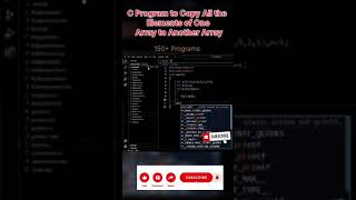 program of copy all element of one array to another in C  shorts youtube trending youtubeshorts [upl. by Iaria]