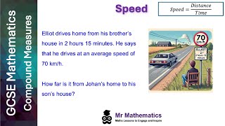 Speed Distance and Time  Mr Mathematics [upl. by Chadwick482]