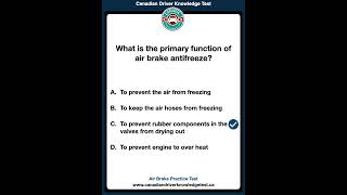 Air Brake Practice Test  Audio  Canadian Driver Knowledge Test canadiandrivingtest drivingtest [upl. by Sadnalor]