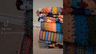 Crocheted Blankets  Handmade Craft Crafts Crafty Trend Trendy Tiktok Style Blanket Cute 😊 [upl. by Nevins]