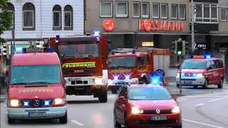 Großeinsatz  Feuer in Kieler Krankenhaus  Einsatzfahrten [upl. by Durnan]