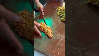 ⚡⚡ Palli Chikki Making Process⚡⚡ shorts telugufoodie esangathulu streetfood foodie omelette [upl. by Claudetta]