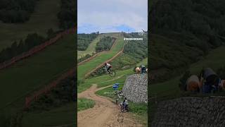 hitting the Biggest drop in China Fulong Bike Park bike [upl. by Alviani]