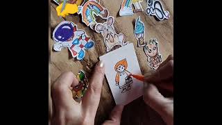 ✍🏼😍 sticker drawing shorts [upl. by Ronyam967]