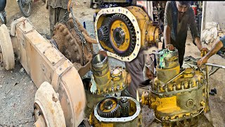 Caterpillar 120H Grader chain Drive Differential Gear Repair  Restoration Grader Differential Gear [upl. by Aivax]