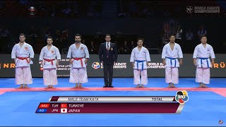 Turkey vs Japan  Final Male Kata Team  World Championships Budapest 2023 [upl. by Cromwell]