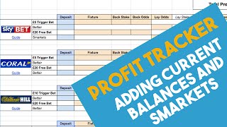 Matched Betting Spreadsheet  Adding Your Current Balances amp Smarkets [upl. by Turmel656]