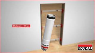 How to install a door using Soudal expanding foam [upl. by Bensky]