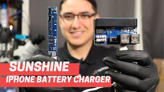 iPhone External Battery Charger MUST HAVE for Repair Shops How To Use Sunshine SS909 amp Review [upl. by Jakoba]