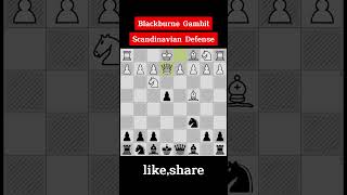 Blackburne Gambit Scandinavian Defense checkmate in 16 moves chessgame [upl. by Atiken]