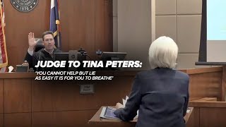 Youre a charlatan Judge sentences defiant Tina Peters to 9 years  Full video [upl. by Anad640]