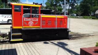 Boothbay Railway Village Train departing Freeport Station  1130 [upl. by Pasia]