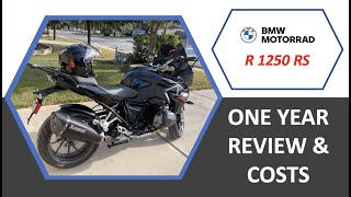 BMW R 1250 RS  One Year Review Costs of Ownership and a Couple Rider Safety Points [upl. by Redliw]