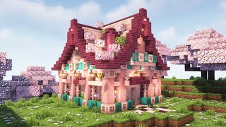 Minecraft  Cute Little Cherry House  Minecraft Tutorial [upl. by Hadwyn]