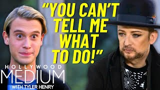 Tyler Henry Clashes With Skeptic Boy George Before RHOBH Husband Steps In  Hollywood Medium  E [upl. by Bowerman]