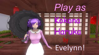 Play as Casual Kokona Haruka by Evelynn  Yandere simulator [upl. by Marga93]