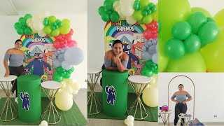 como hacer arco de globos fácil y sencillodecoración rainbow friends decoraciones globos [upl. by Fortune355]