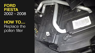 How to Replace the pollen filter on the Ford Fiesta 2002 to 2008 [upl. by Clarise579]