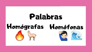 👩🏻‍🏫¿Qué son las palabras HOMÓGRAFAS Y HOMÓFONAS 🤔 [upl. by Eckardt747]