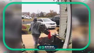 Porch pirate allegedly hits officer with vehicle while eluding arrest in Gloucester Township police [upl. by Lombardy]