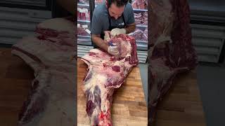 Table breaking a forequarter of beef chuck beef butchery wholeanimalbutchery shoulderworkout [upl. by Zevahc]