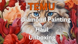 TEMU Diamond Painting Haul  Unboxing  Diamond Art [upl. by Silvanus]