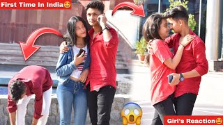 Hugging Random cute 😍 Girls prank 🤣 🤣Part5  prank in india 2022  Harshit PrankTv [upl. by Nolrah]