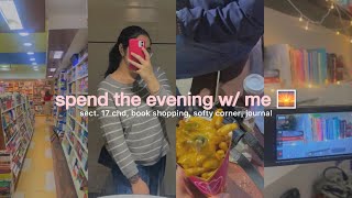 evening vlog 💌 sector 17 chd book shopping journaling ✨ [upl. by Akinoj]