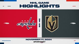 NHL Highlights  Capitals vs Golden Knights  November 17 2024 [upl. by Ha612]