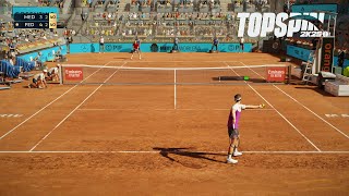 Top Spin 2K25  Roger Federer Vs Daniil Medvedev I Madrid Masters I Legend Difficulty PS5 [upl. by Acsot373]