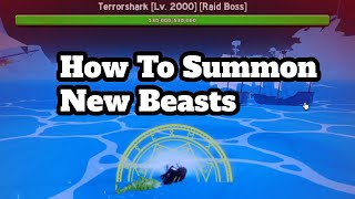 How To Fight New Seas Beasts Blox Fruits Update 20 [upl. by Ahilam]