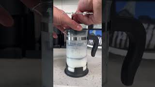 Making frothed milk with a French press coffee [upl. by Chellman]