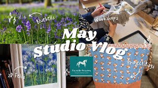 🌷 STUDIO VLOG 42  Teaching workshops going to workshops a new kit wet felts and so much more 🌺 [upl. by Burkhart]