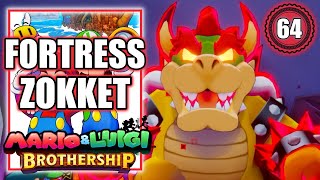 Mario and Luigi Brothership  Fortress Zokket Defeat Glohm Bowser Boss Fight  Walkthrough Part 64 [upl. by Ardnnek]