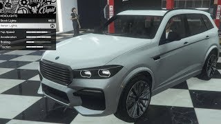 GTA 5  DLC Vehicle Customization  Ubermacht Rebla GTS BMW X5 and Review [upl. by Helse818]