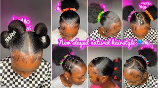 🎀🫧💕𝐂𝐮𝐭𝐞 𝐚𝐧𝐝 𝐄𝐚𝐬𝐲 NATURAL 𝐡𝐚𝐢𝐫𝐬𝐭𝐲𝐥𝐞𝐬  slayed Pinterest hairstyles  slayed edges 🎀🫧🌸 [upl. by Lap]