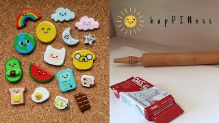 Nasıl Kil Broşlar Yapıyorum  happinesspinshop  How I Make Clay Pins [upl. by Anna497]