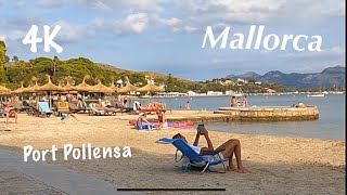 4K⛱Puerto Pollensa MallorcaMajorca Spain 2021August 26 [upl. by Harpole142]