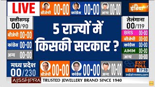 Exit Poll LIVE  Rajasthan Exit Poll  MP Exit Poll  CG Exit Poll  5 States Exit Poll  India TV [upl. by Lewis554]