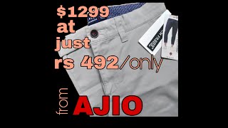 Ajio chino pant unboxingAjio grey cotton pant reviewAjio chino pantrs 492 [upl. by Zerimar]