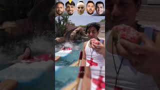 Neymar VS Paqueta VS Lehmann VS Messi VS Ronaldo Fantastic Water Swimming Moments😱 [upl. by Zamora]