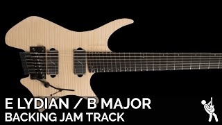 Plini Inspired Modern Progressive Metal Fusion Guitar Backing Track Jam in E Lydian  B Major [upl. by Anastas855]